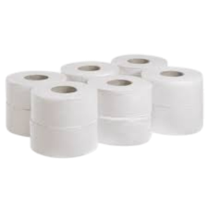 Mini Jumbo Toilet Rolls 2 Ply White